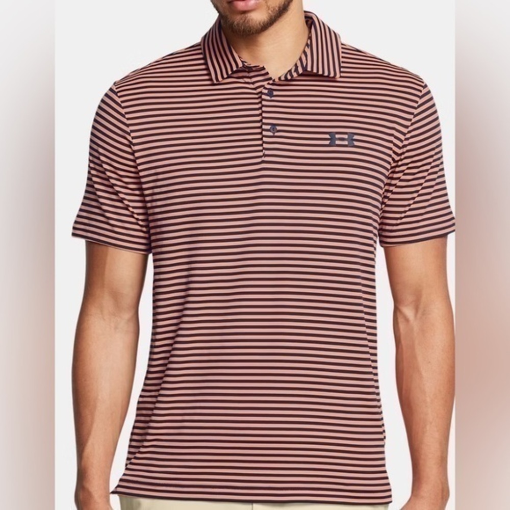 New Men’s UA Playoff Polo Striped Shirt Size XL 3.0 Under armour